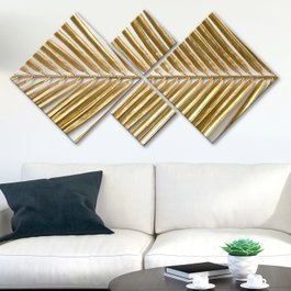 Wallity Cuadro decorativo de MDF Multicolor (4 Piezas)